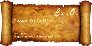Csoma Olivér névjegykártya