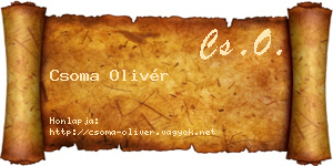 Csoma Olivér névjegykártya